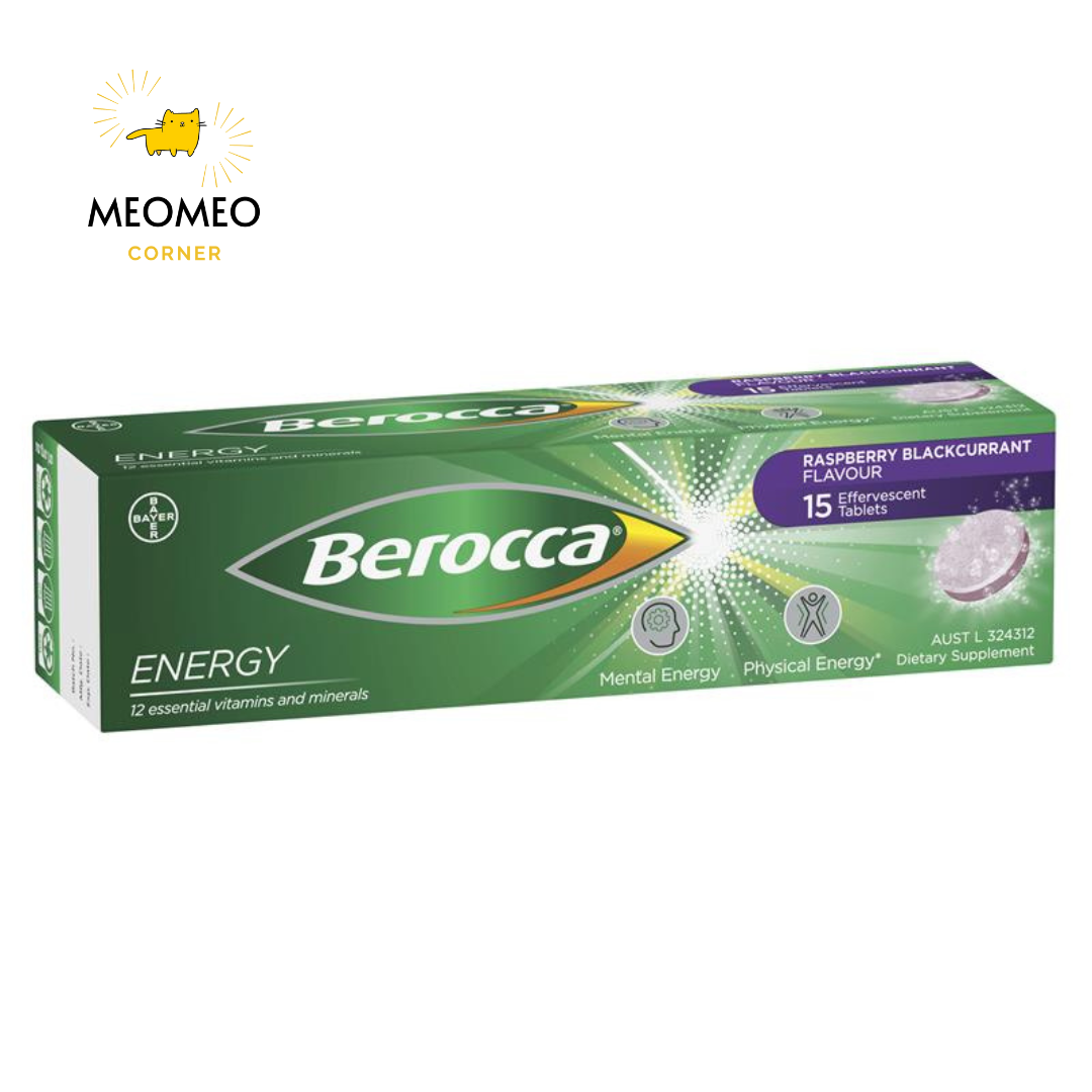 Berocca tuýp 15 viên bổ sung vitamin tăng năng lượng, sức đề kháng của Úc