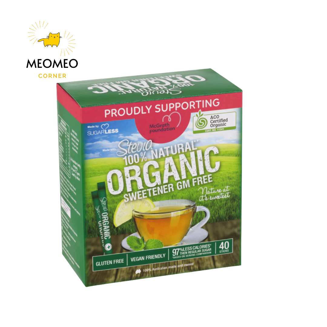 Đường cỏ ngọt hữu cơ Sugarless Stevia Organic của Úc