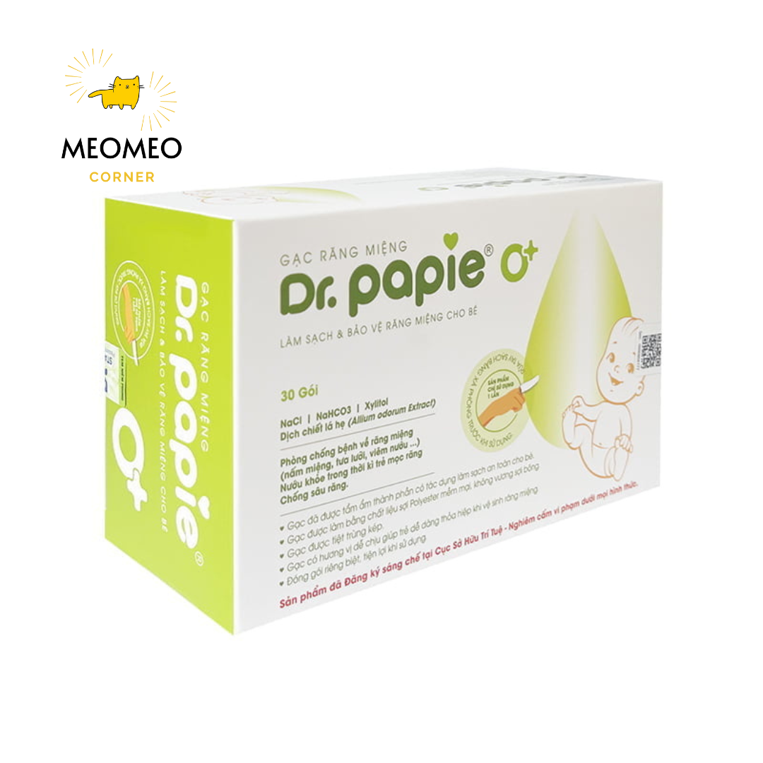 Gạc rơ lưỡi Dr.Papie hộp 30 gói