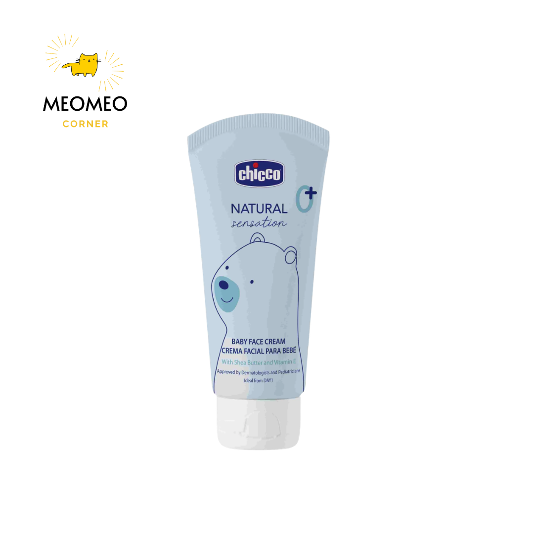 Dưỡng ẩm chiết xuất Bơ hạt mỡ & Vitamin E Chicco Natural Sensation 0M+