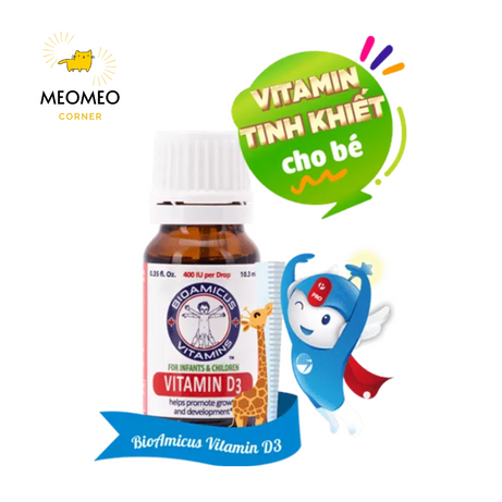 Vitamin D3 tinh khiết BioAmicus cho bé 10ml