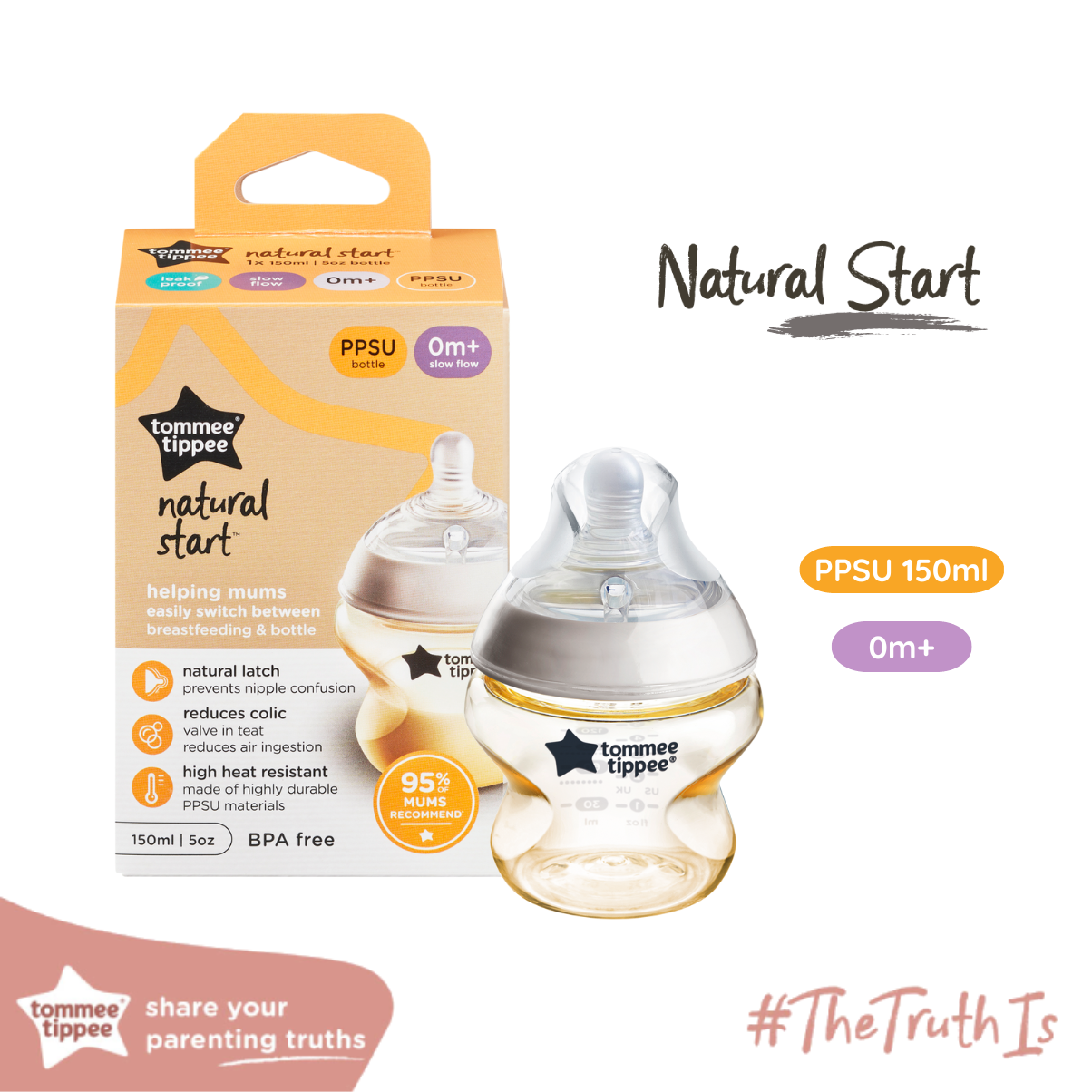 Bình sữa PPSU Hoạ Tiết Tommee Tippee Natural Start