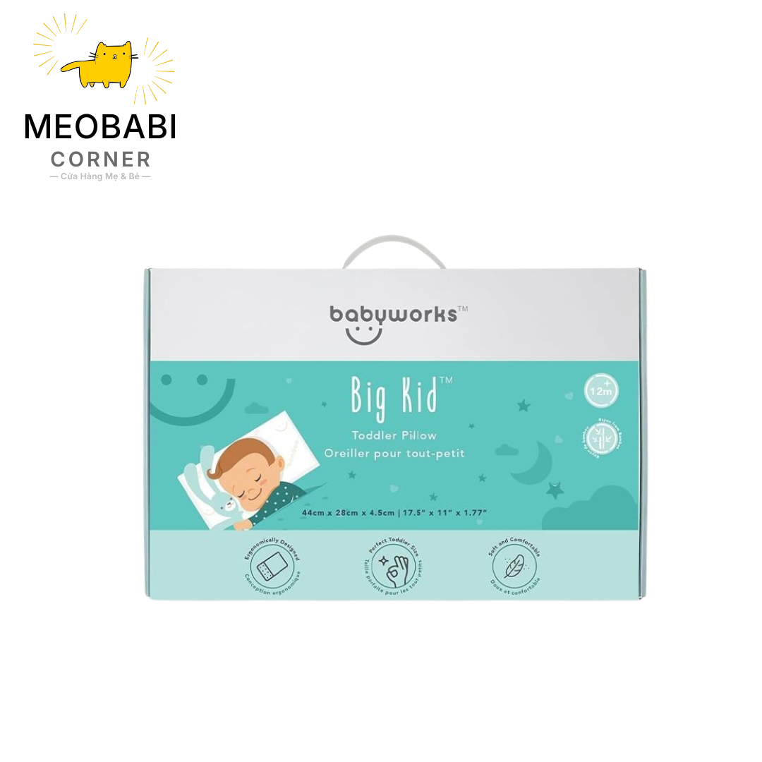 Gối ngủ Babyworks thoáng khí mềm mại cho bé
