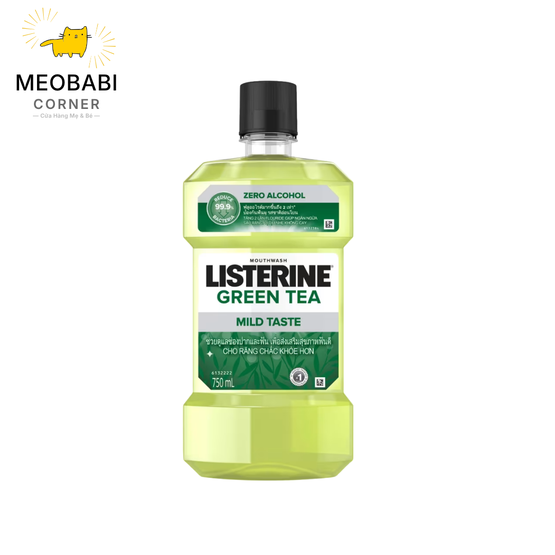 Nước Súc Miệng Diệt Khuẩn LISTERINE® GREEN TEA ZERO ALCOHOL