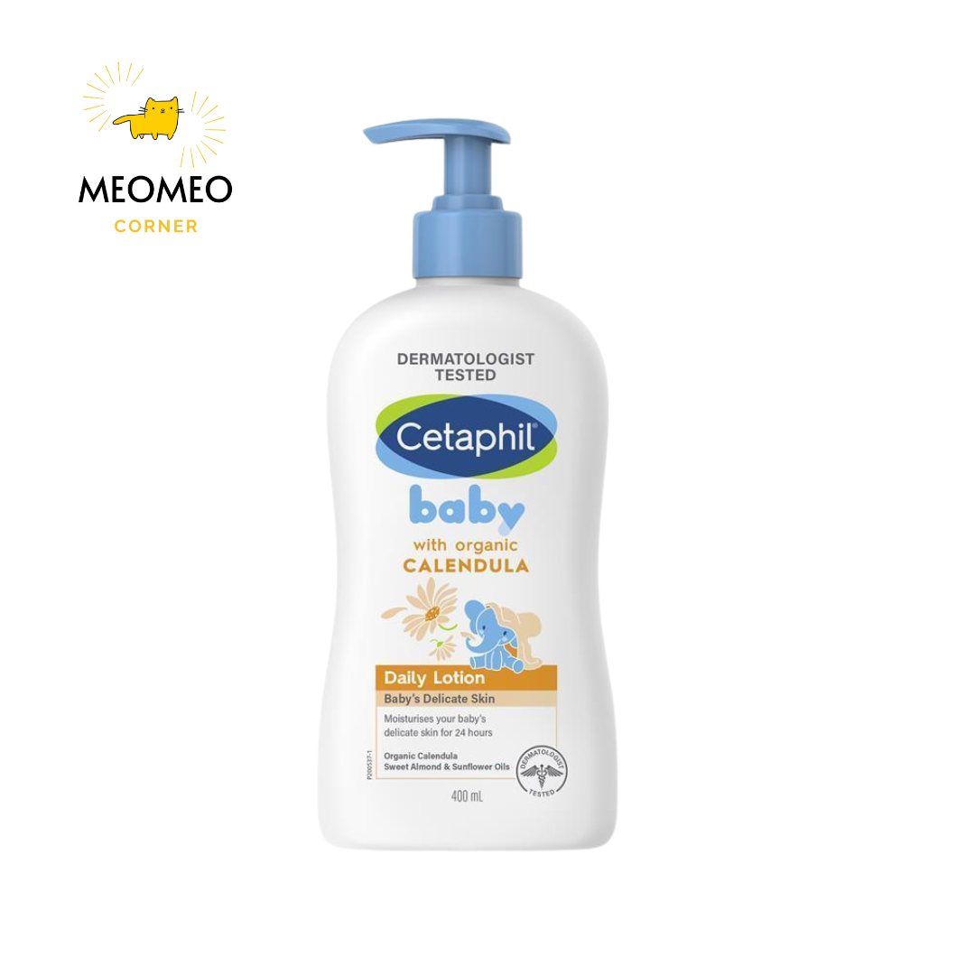 Dưỡng ẩm Cetaphil Baby With Organic Calendula hoa cúc hữu cơ cho bé 400ml