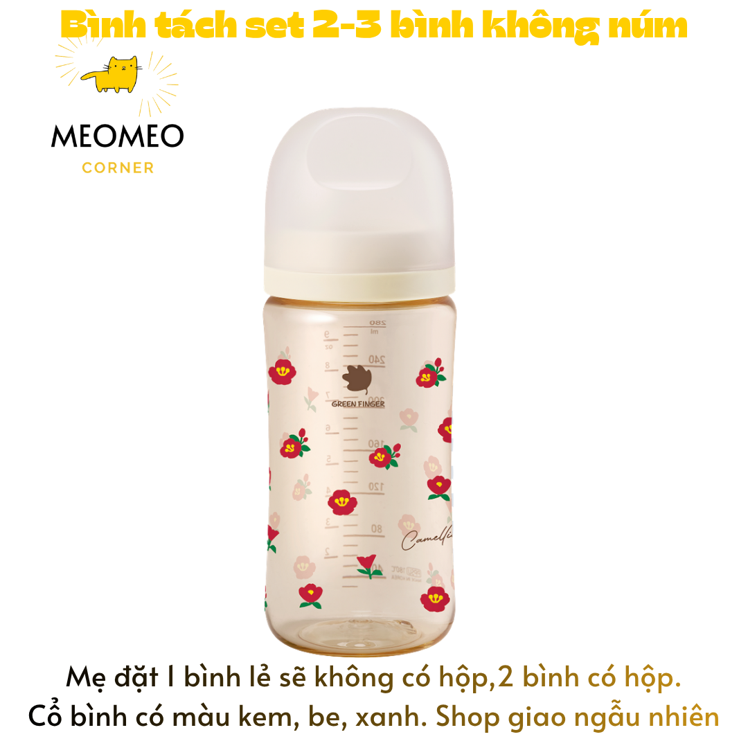 [TÁCH LẺ SET] Bình sữa PPSU Greenfinger Bebegrow Green Finger 160ml / 280ml