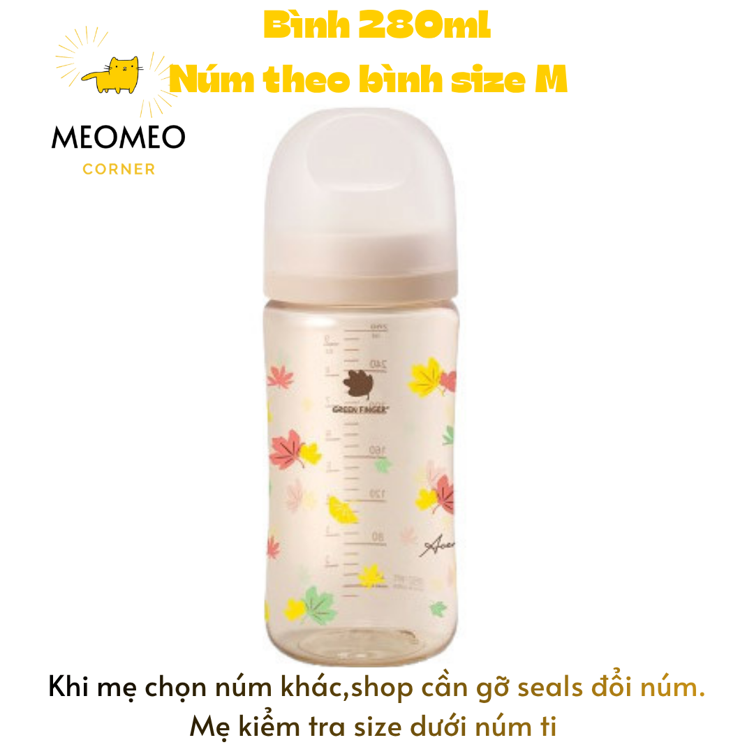[FULLBOX] Bình sữa PPSU Greenfinger Bebegrow Green Finger 160ml / 280ml