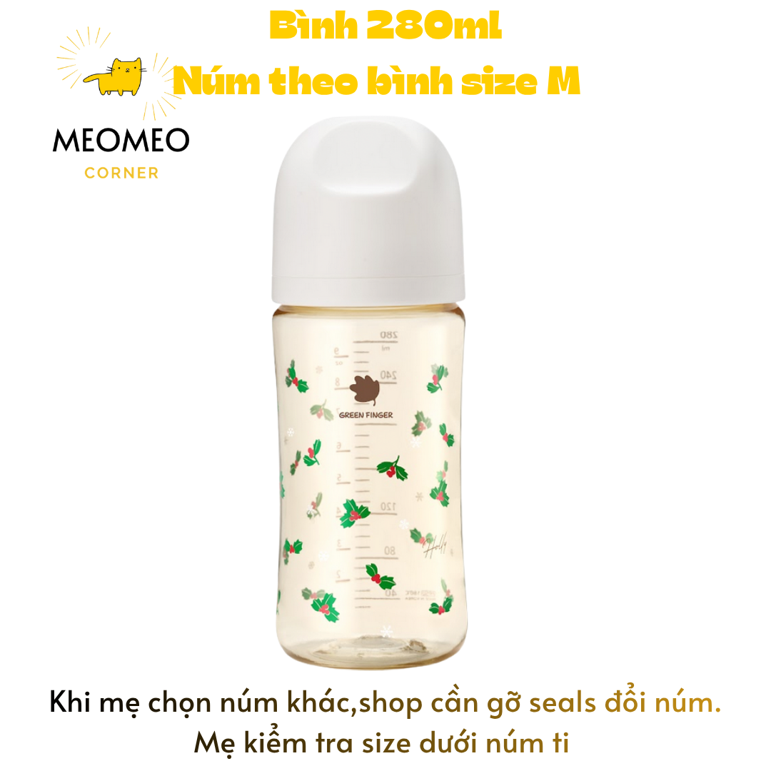 [FULLBOX] Bình sữa PPSU Greenfinger Bebegrow Green Finger 160ml / 280ml