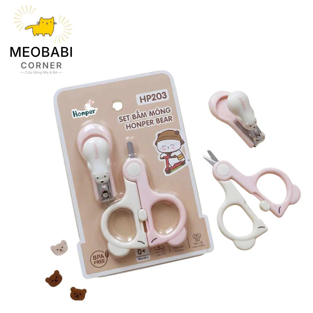 Bộ bấm móng cho bé Honper Bear HP203