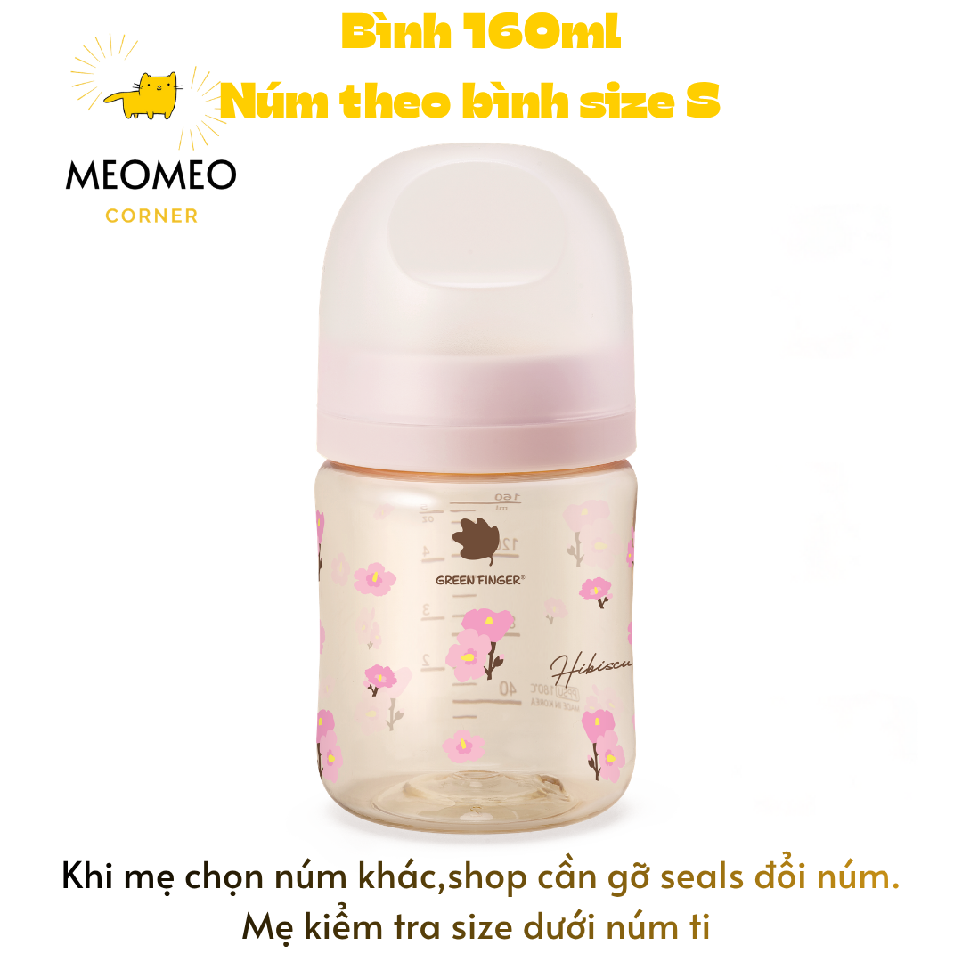 [FULLBOX] Bình sữa PPSU Greenfinger Bebegrow Green Finger 160ml / 280ml