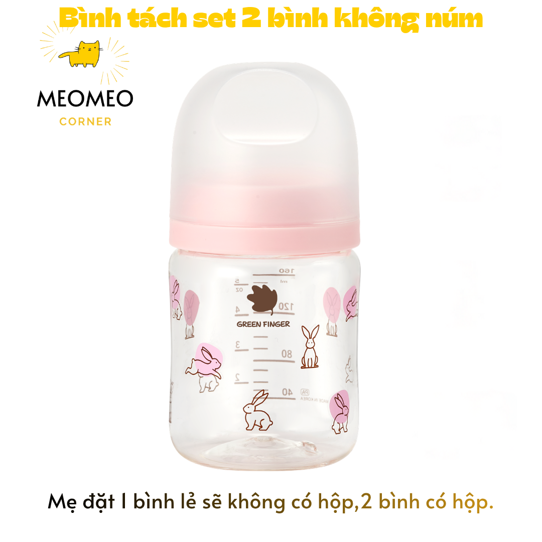 [TÁCH LẺ SET] Bình sữa PA Greenfinger Bebegrow Green Finger Pure Baby 160ml / 280ml