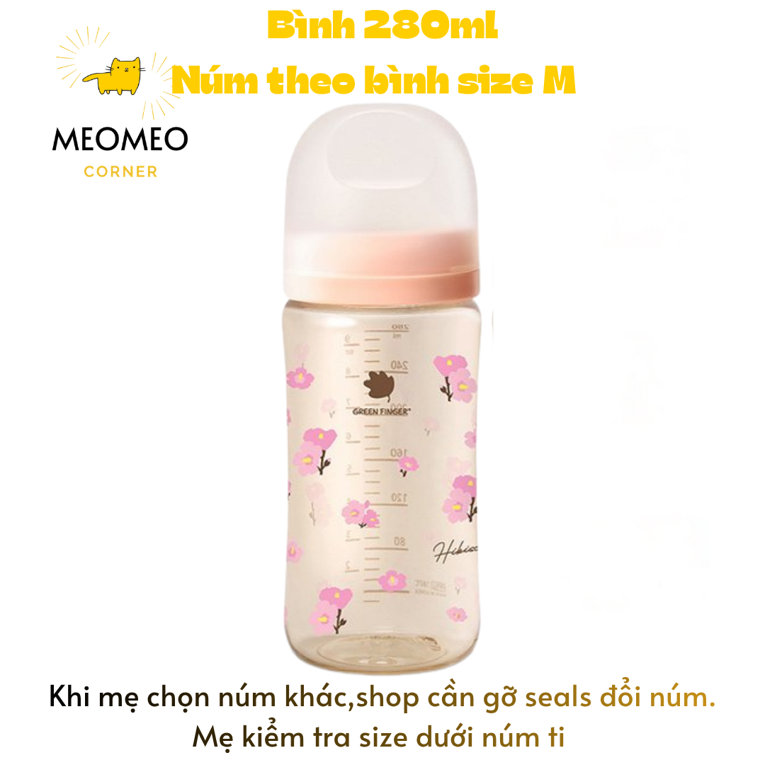 [FULLBOX] Bình sữa PPSU Greenfinger Bebegrow Green Finger 160ml / 280ml
