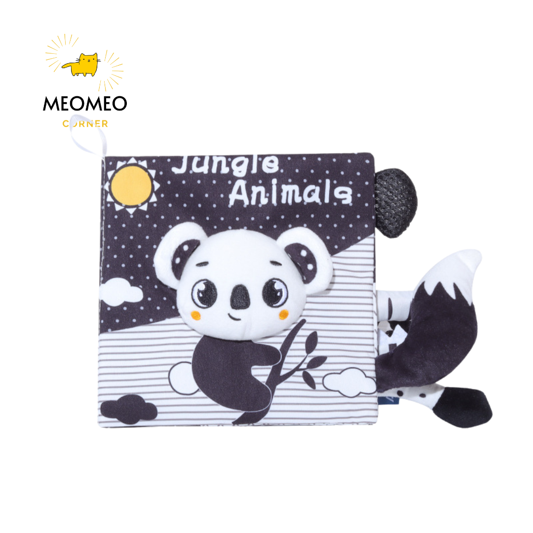 Sách vải thiết kế hình đuôi thú 3D cho bé tiếng anh