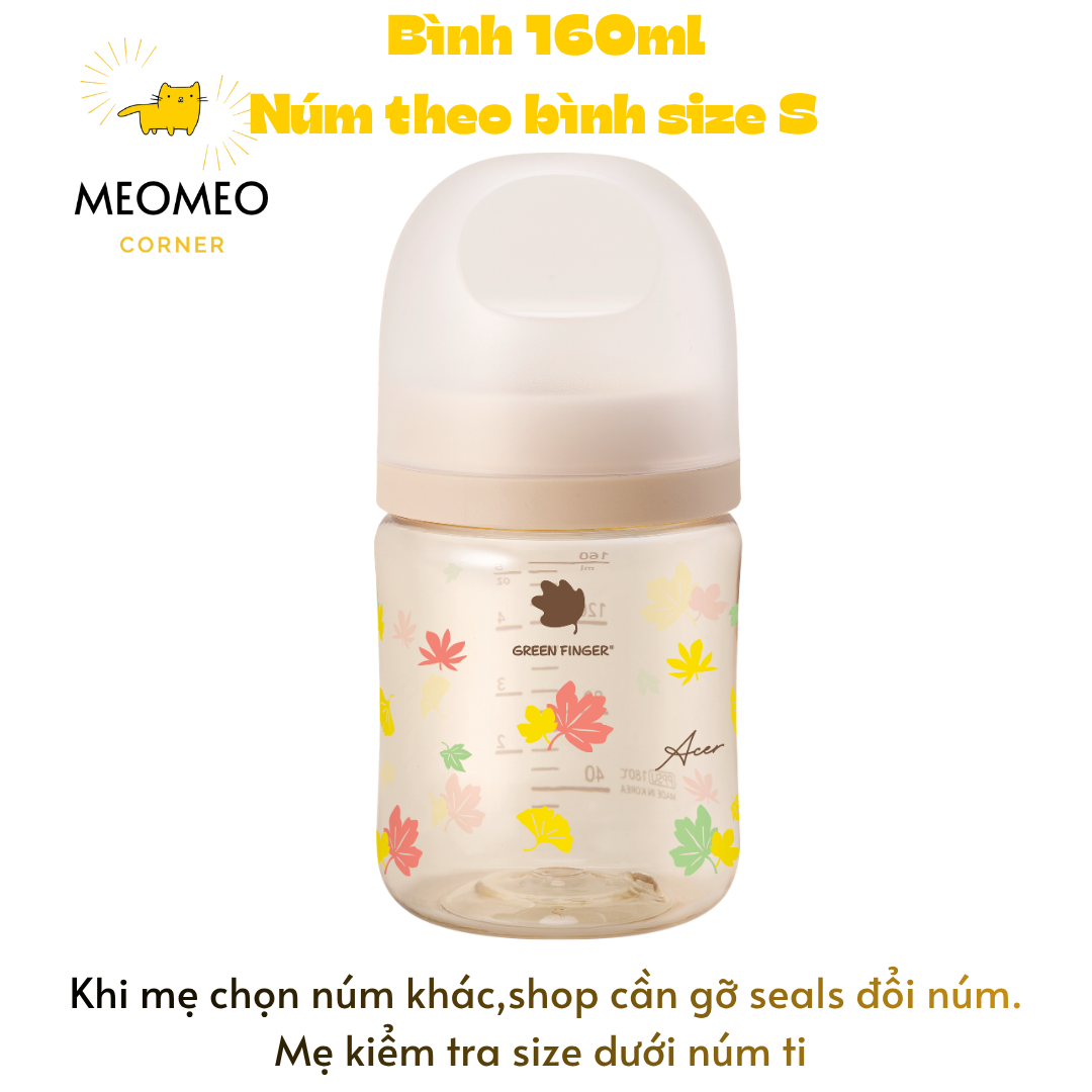 [FULLBOX] Bình sữa PPSU Greenfinger Bebegrow Green Finger 160ml / 280ml