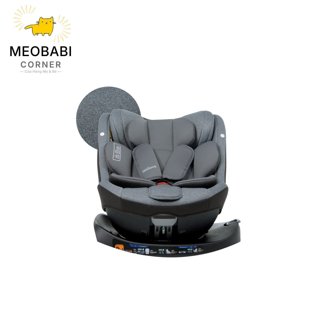 Ghế Ngồi Ô Tô Unilove Travio Cho Bé Từ 0 - 12 Tuổi, Chuẩn An Toàn R129 (I-Size)