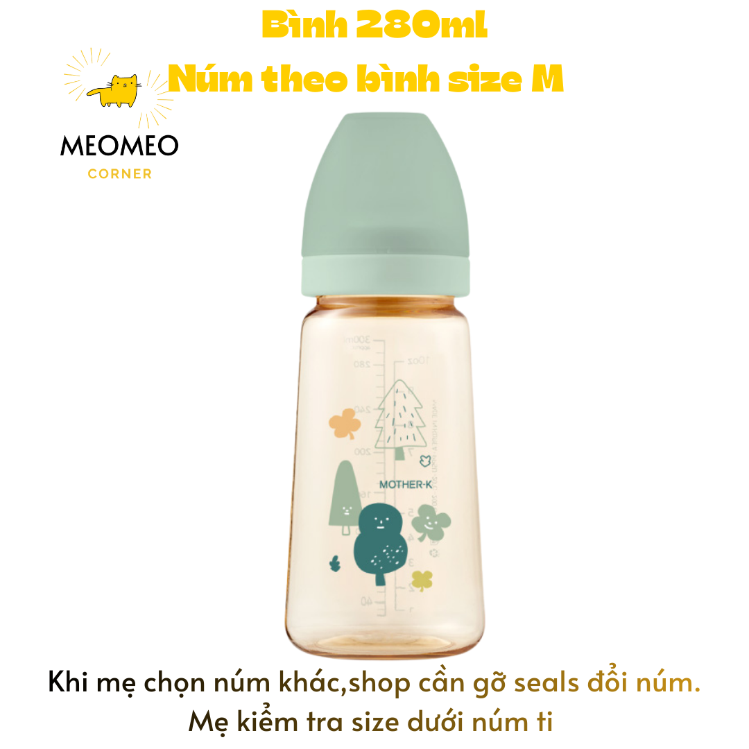 Bình Sữa PPSU Hàn Quốc MOTHER-K 180ml & 280ml