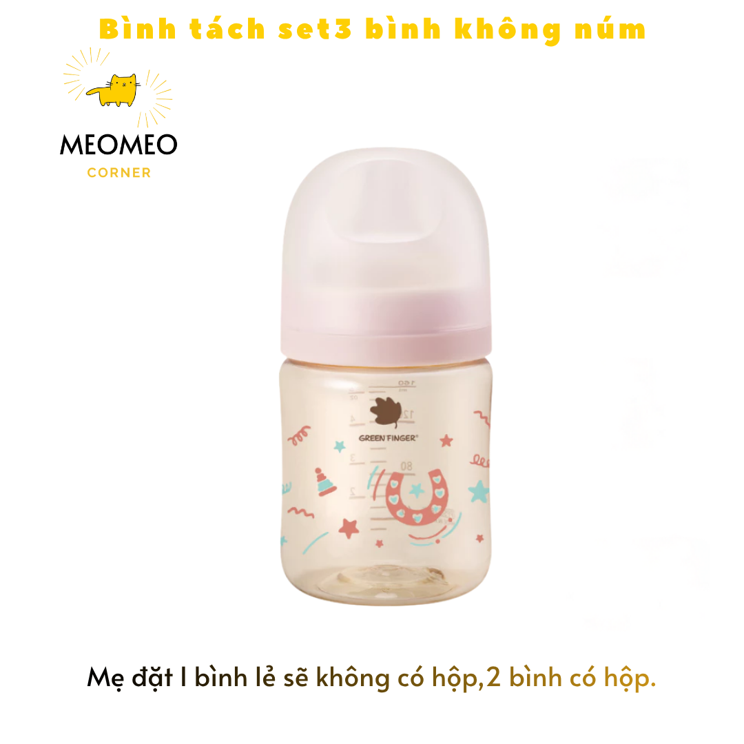 [TÁCH LẺ SET] Bình sữa PPSU Greenfinger Bebegrow Green Finger 160ml / 280ml