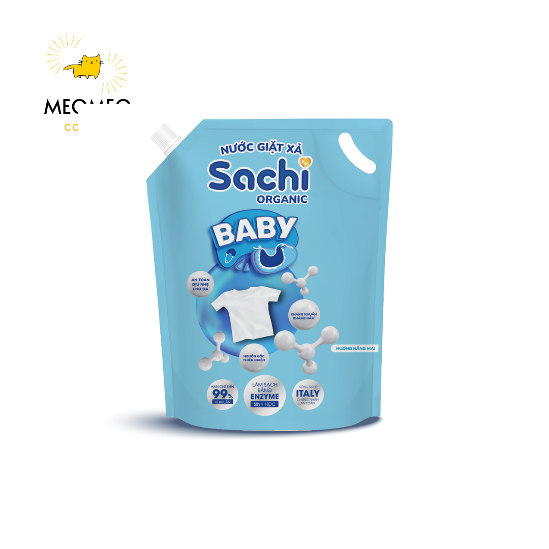 Nước giặt xả Sachi Organic Cho Bé hương Nắng Mai