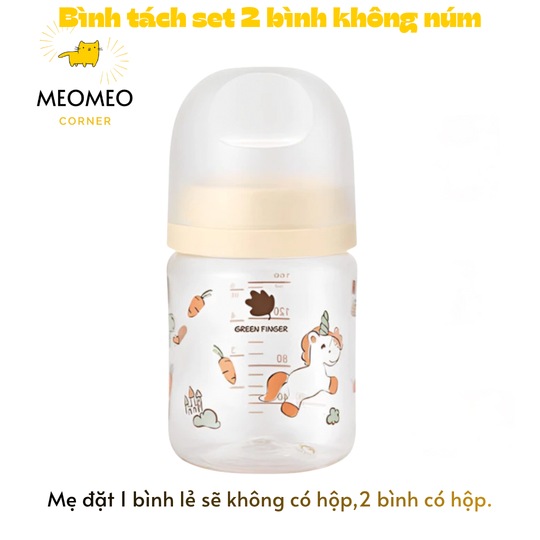 [TÁCH LẺ SET] Bình sữa PA Greenfinger Bebegrow Green Finger Pure Baby 160ml / 280ml