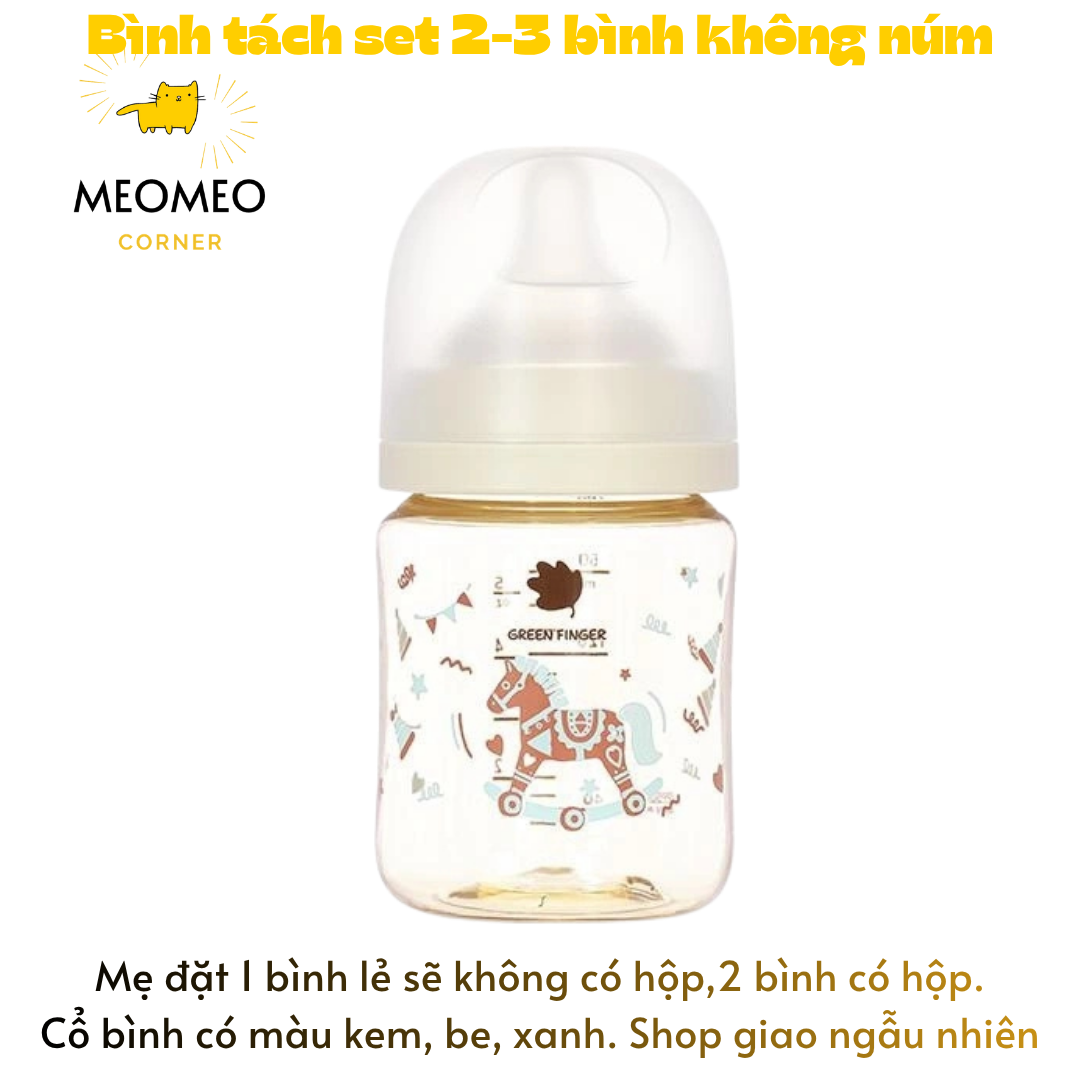 [TÁCH LẺ SET] Bình sữa PPSU Greenfinger Bebegrow Green Finger 160ml / 280ml
