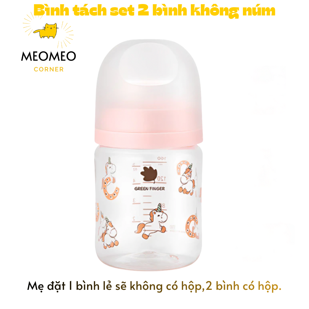 [TÁCH LẺ SET] Bình sữa PA Greenfinger Bebegrow Green Finger Pure Baby 160ml / 280ml