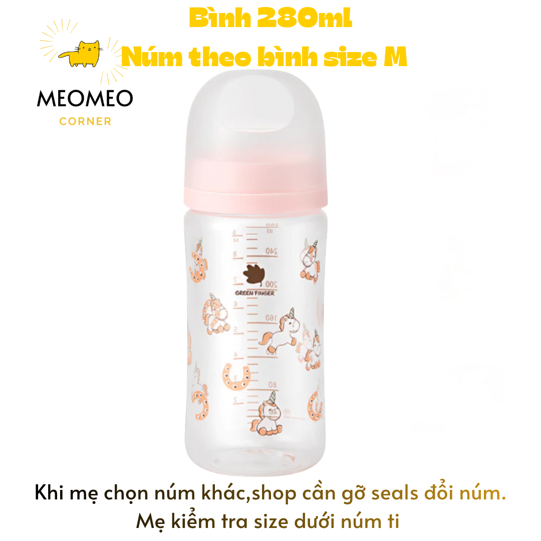 [FULLBOX] Bình sữa PA Greenfinger Bebegrow Green Finger Pure Baby 160ml / 280ml