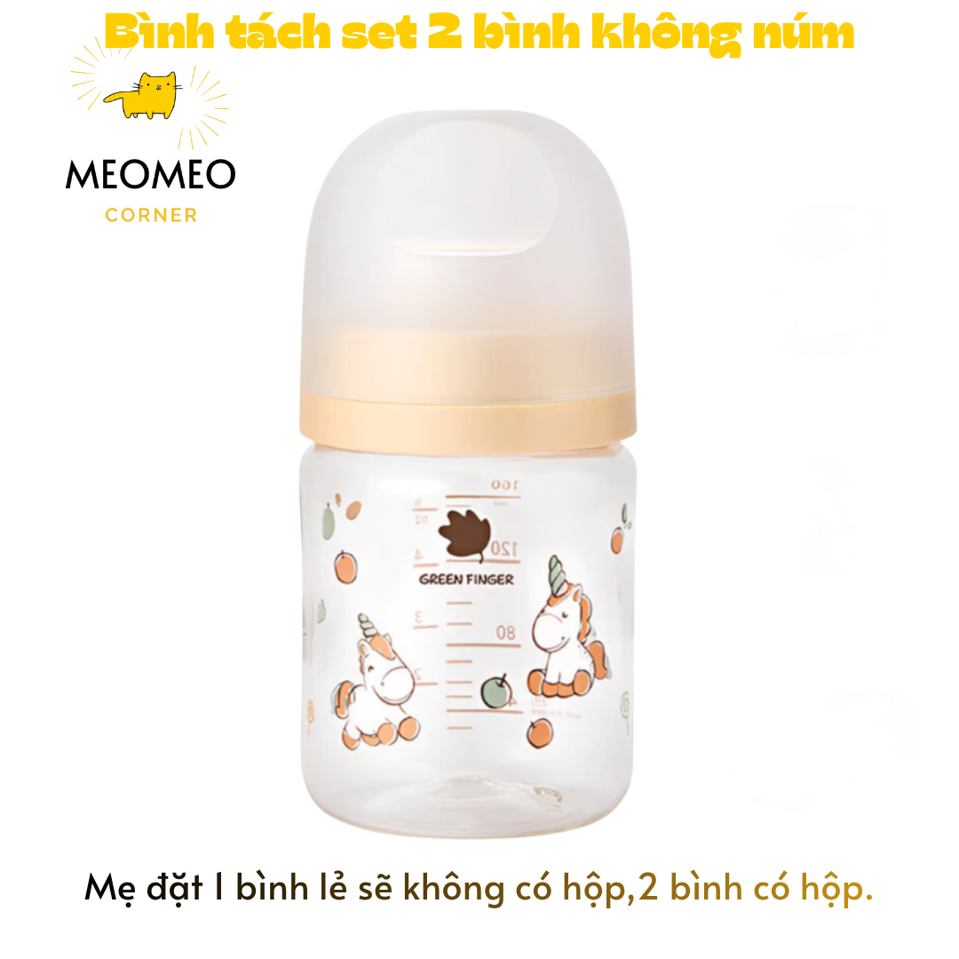 [TÁCH LẺ SET] Bình sữa PA Greenfinger Bebegrow Green Finger Pure Baby 160ml / 280ml