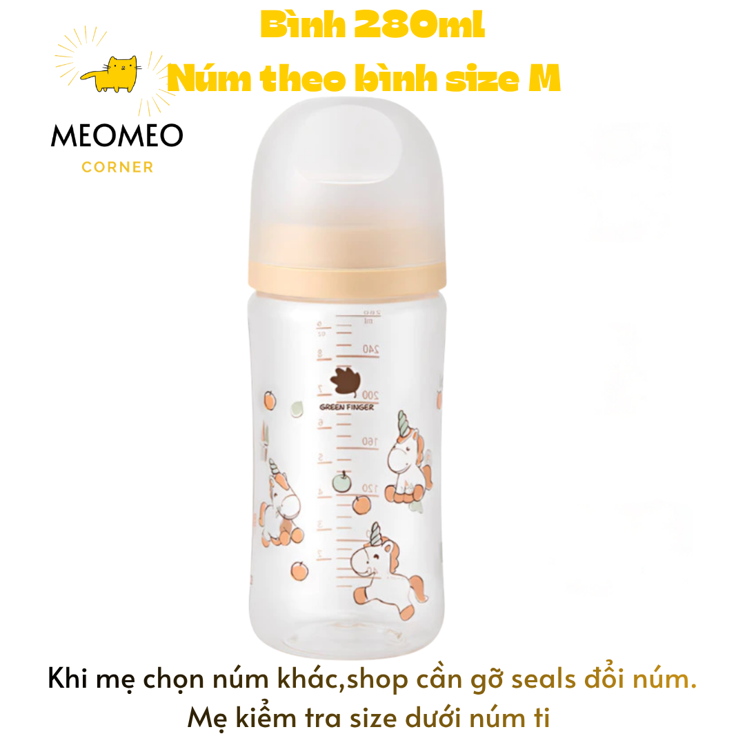 [FULLBOX] Bình sữa PA Greenfinger Bebegrow Green Finger Pure Baby 160ml / 280ml