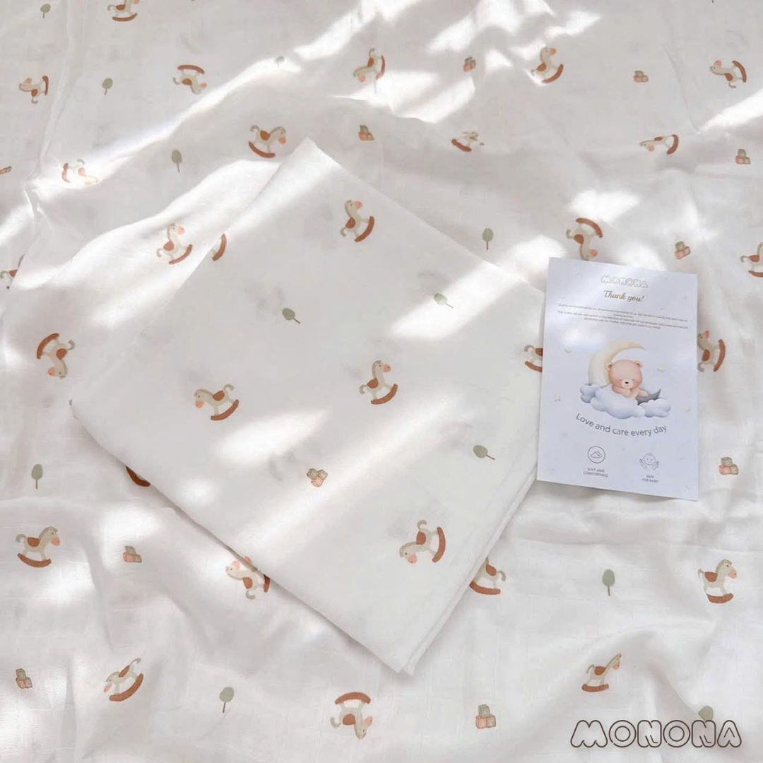 Khăn tắm sợi tre 2 lớp Monona x Joonee