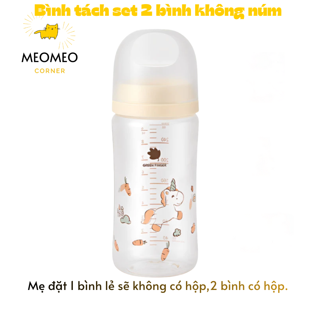 [TÁCH LẺ SET] Bình sữa PA Greenfinger Bebegrow Green Finger Pure Baby 160ml / 280ml