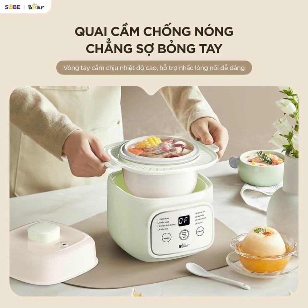 Nồi nấu chậm đa năng 0.8L Bear EST- 085DH