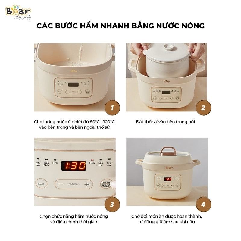 Nồi nấu chậm 1.6L Bear SB-NNC16