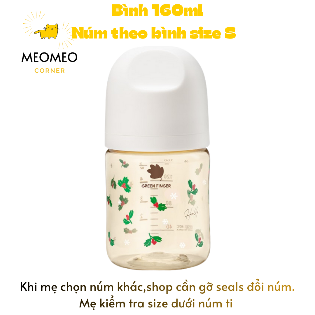 [FULLBOX] Bình sữa PPSU Greenfinger Bebegrow Green Finger 160ml / 280ml