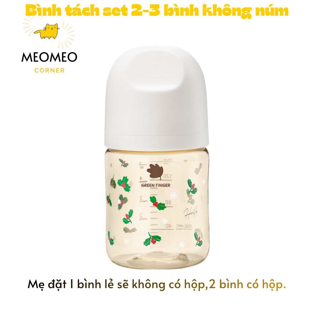 [TÁCH LẺ SET] Bình sữa PPSU Greenfinger Bebegrow Green Finger 160ml / 280ml
