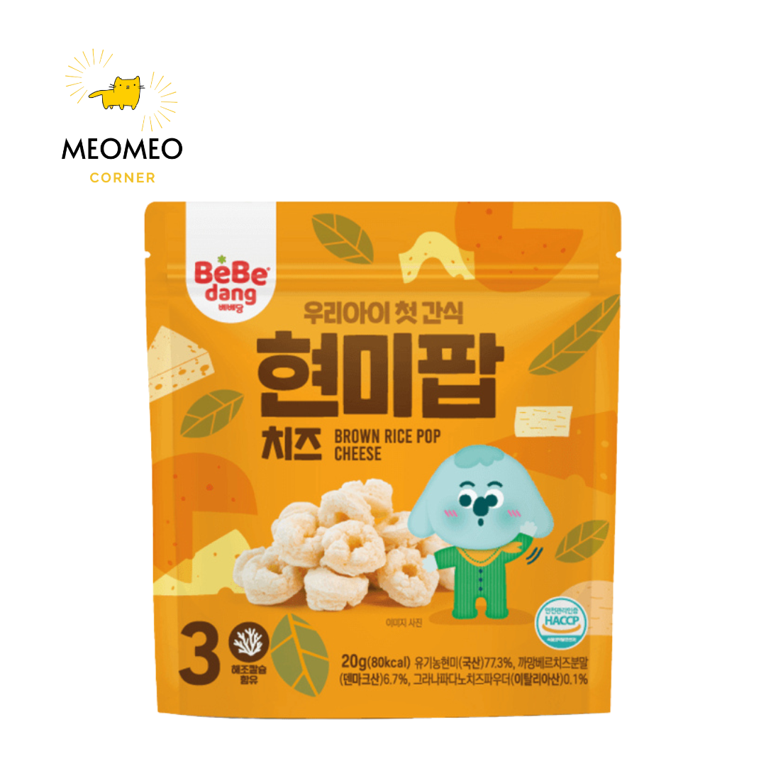 Bánh gạo ăn dặm hình vòng tròn Bebedang cho bé từ 12 tháng