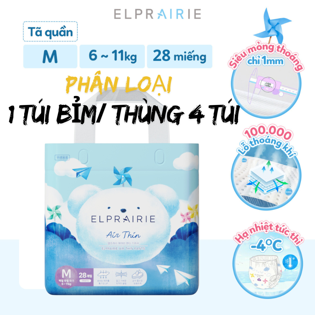 Tã bỉm Elpraire Air Thin S M L XL XXL