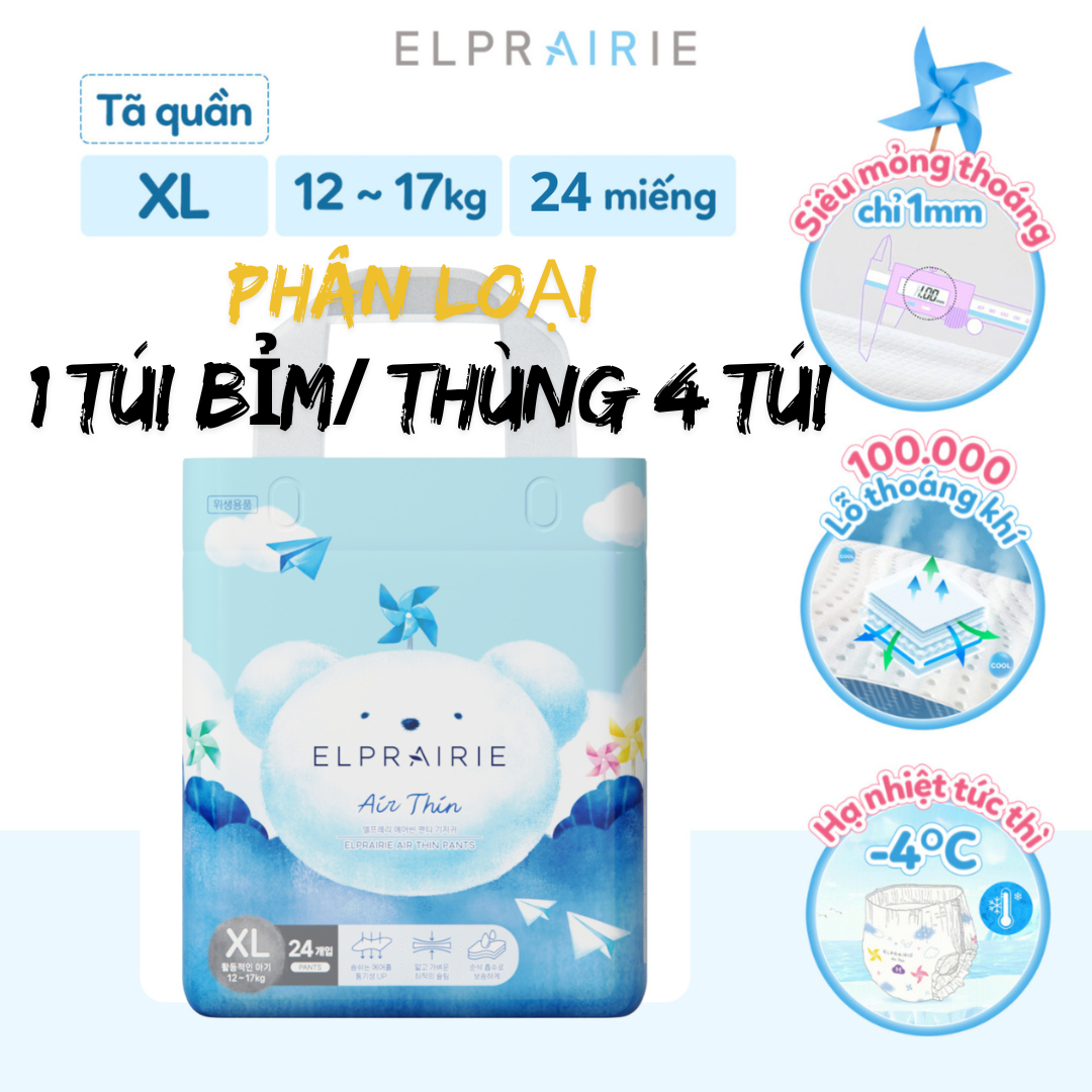 Tã bỉm Elpraire Air Thin S M L XL XXL