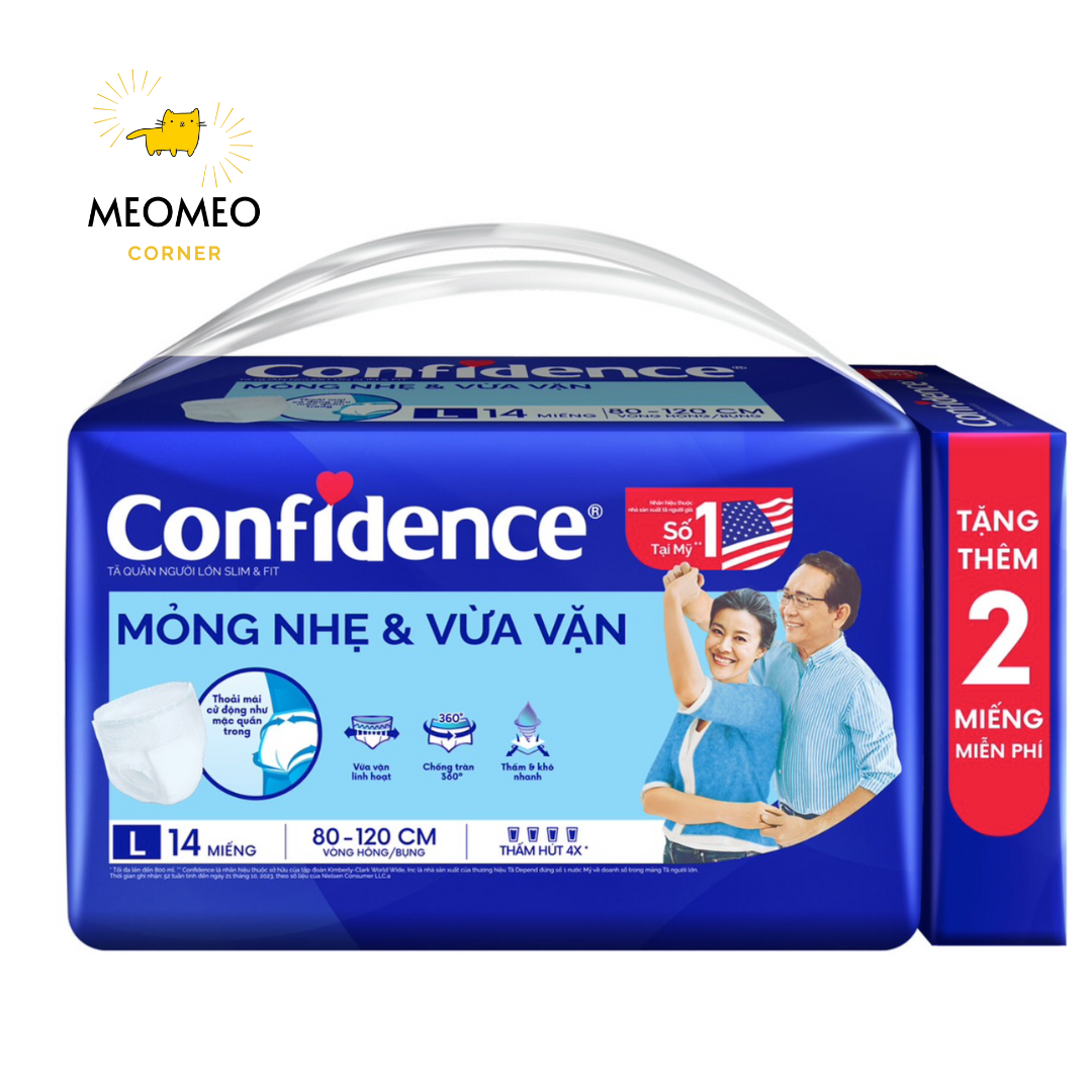*TÃ DÁN/QUẦN NGƯỜI LỚN  CONFIDENCE CLASSIC DAY - SIÊU THOÁNG KHÍ, SIÊU THẤM HÚT - AN TÂM & THOẢI MÁI cho cả gia đình