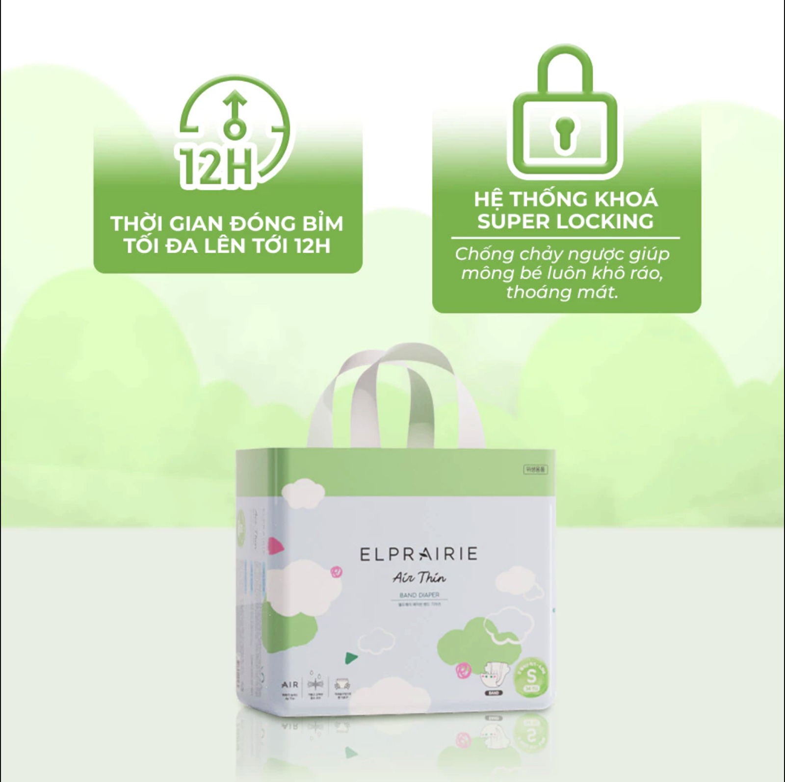 Tã bỉm Elpraire Air Thin S M L XL XXL