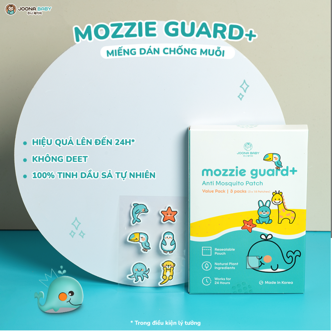 Hộp miếng dán chống muỗi cho bé Joona Baby Mozzie Guard+ 54 miếng