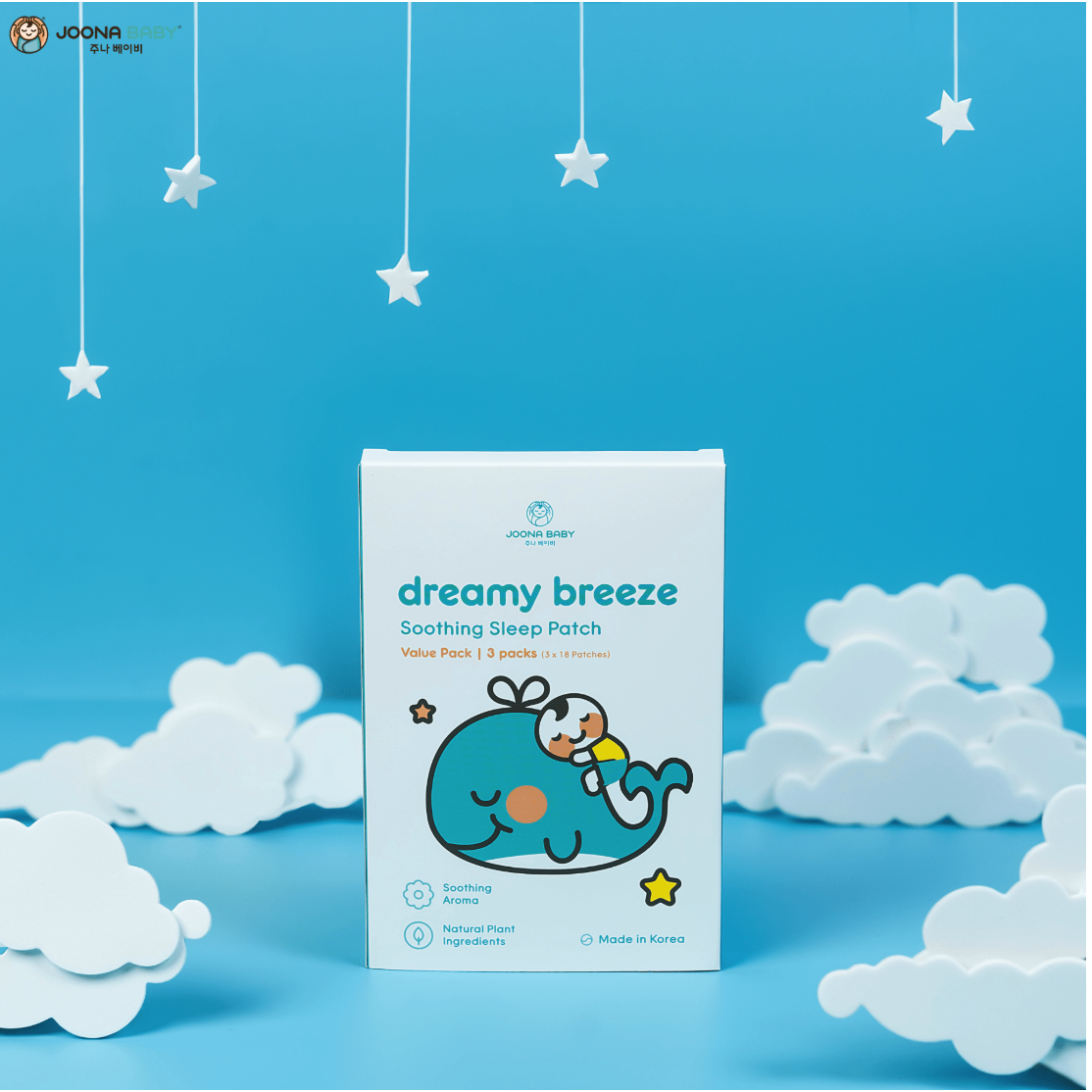 Hộp miếng dán ngủ ngon cho bé Joona Baby Dreamy Breeze+ 54 miếng