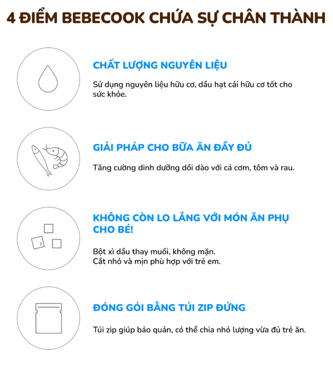 Rong biển rắc cơm Bebecook cho bé từ 12 tháng