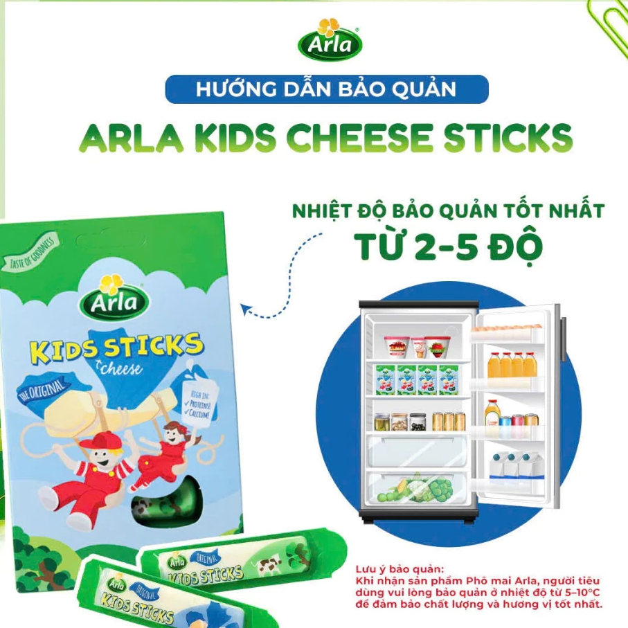 Phô mai que Arla Kids Sticks Cheese