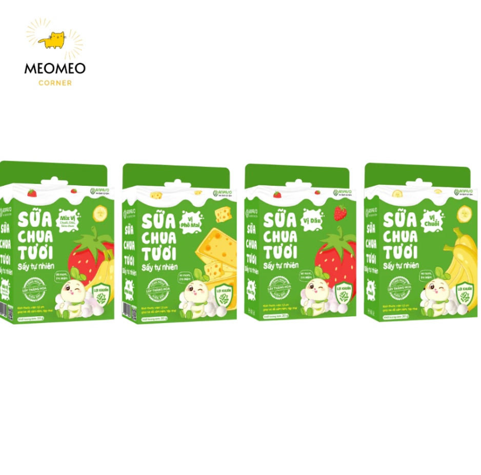 Sữa chua tươi sấy Anpaso cho bé từ 8 tháng hộp 20g