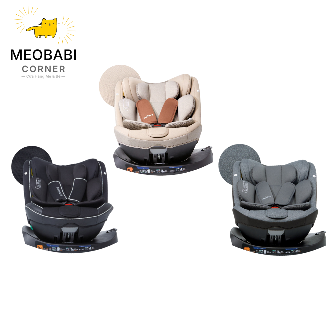 Ghế Ngồi Ô Tô Unilove Travio Cho Bé Từ 0 - 12 Tuổi, Chuẩn An Toàn R129 (I-Size)