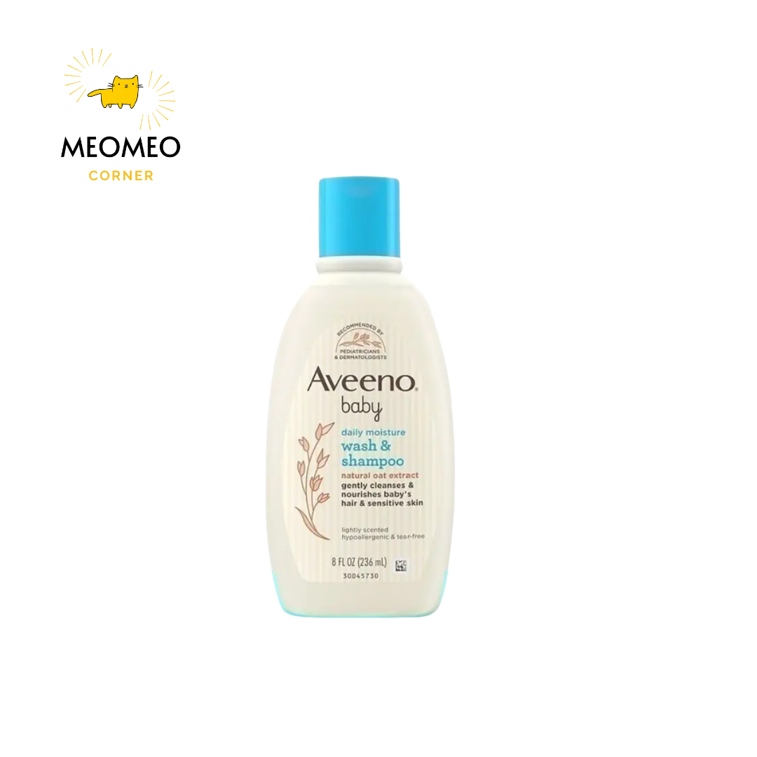 Sữa Tắm Gội cho bé Aveeno Baby Daily Moisture Wash & Shampoo 236ml