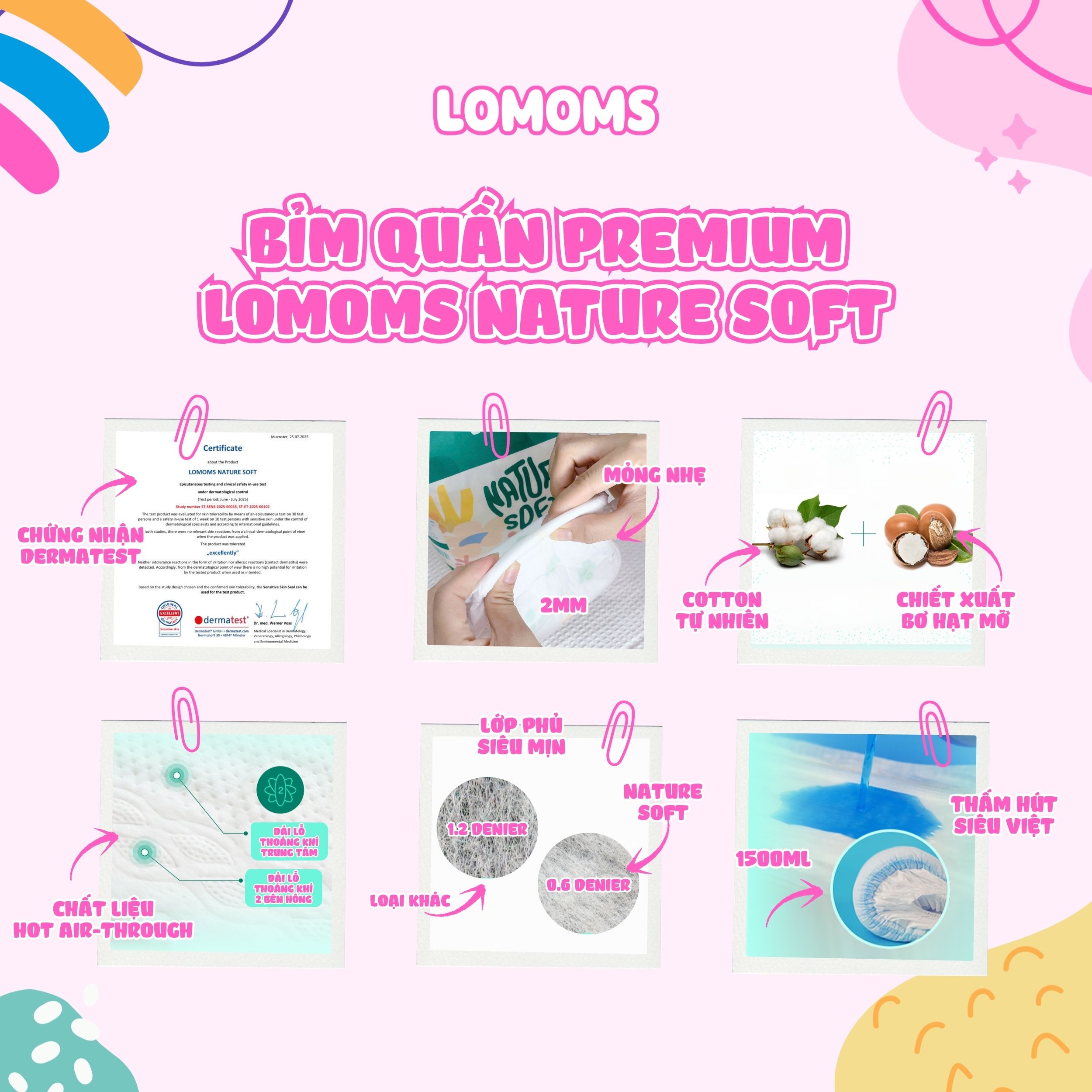 Bỉm quần Lomoms Nature Soft