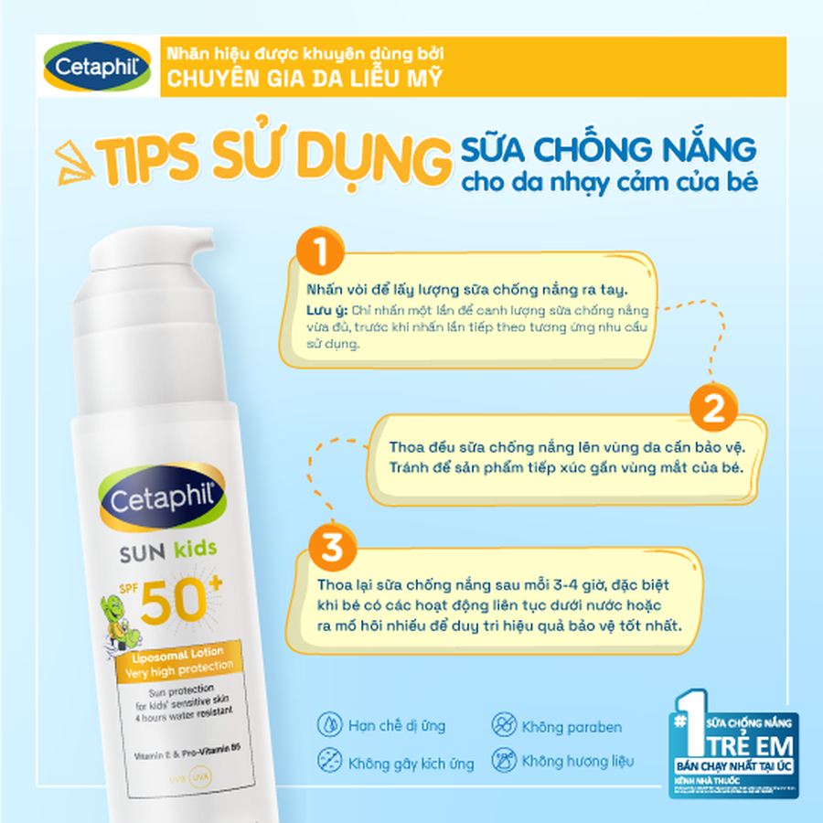 Kem chống nắng cho bé Cetaphil SPF50+ 150ml