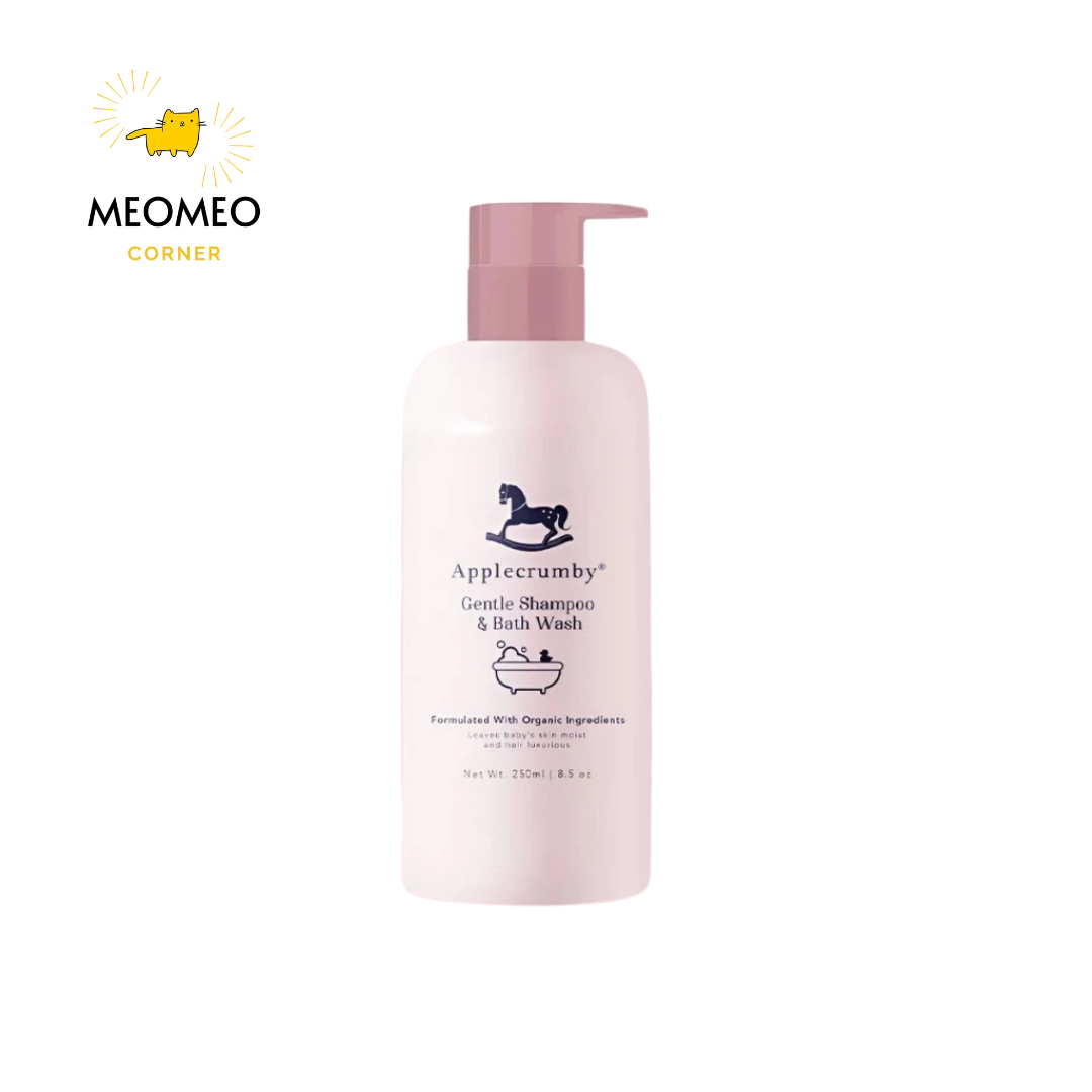 Sữa tắm gội làm dịu cho da nhạy cảm Applecrumby Gentle Shampoo & Bath Wash, 250ml
