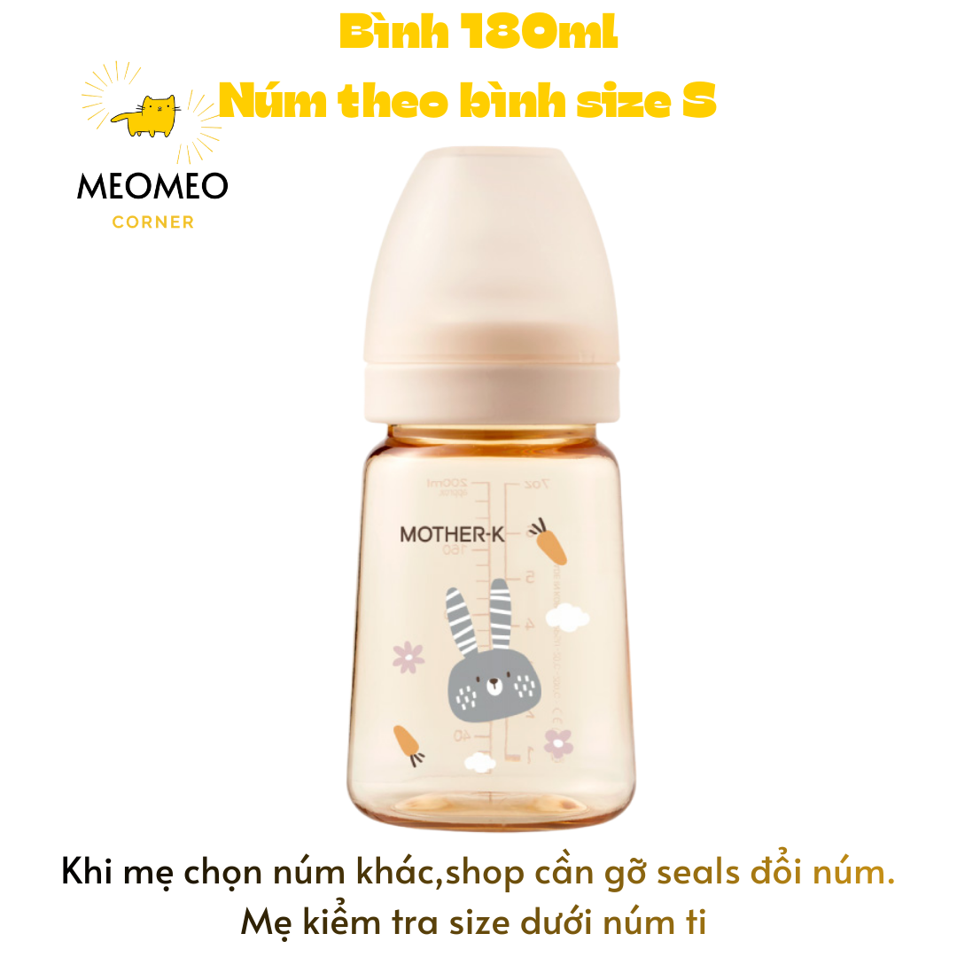 Bình Sữa PPSU Hàn Quốc MOTHER-K 180ml & 280ml